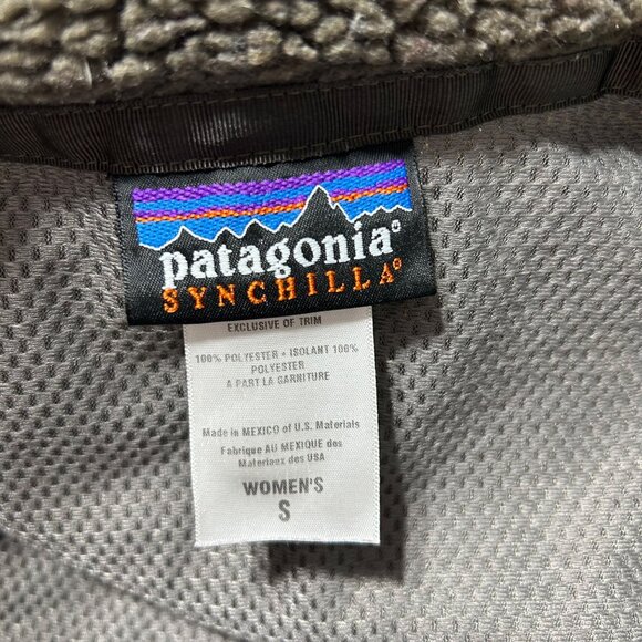 Patagonia Women's Small Synchilla Fleece Jacket Olive Green - Picture 7 of 9